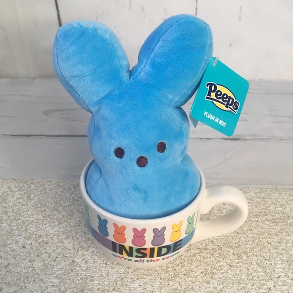 Peeps Blue Bunny in Mug Inside We are All the Same